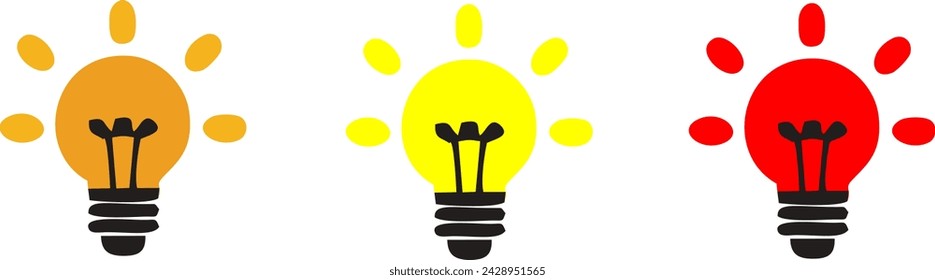 ilustración vectorial gráfico del icono de bombilla eléctrica