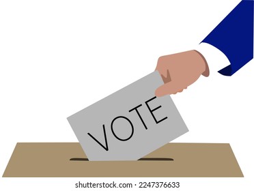 Illustration vector graphic of election day voting box