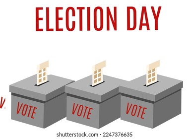 Illustration vector graphic of election day voting box