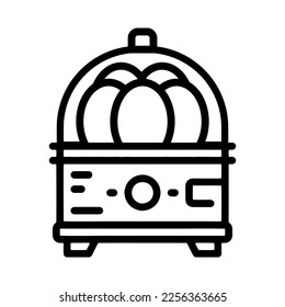 Illustration Vector Graphic of  Electric, egg, boiler Icon. Line drawing. Black