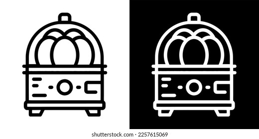 Illustration Vector Graphic of  Electric, egg, boiler Icon. Black line icon.