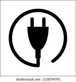 Illustration vector graphic of electric plugs with cable