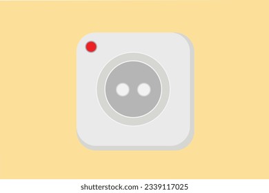 ilustración vectorial gráfica de toma eléctrica con diseño plano.