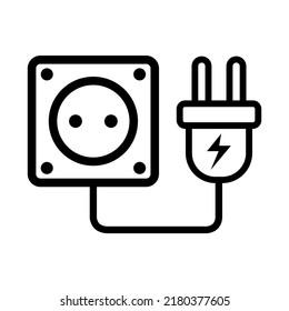 Illustration Vector Graphic of electricity, thunder, plug icon
