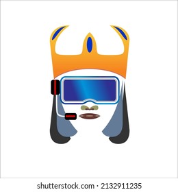 ilustración vectorial de una reina electrónica apta para deportes, jugadores, jugadores de club, web, programadores y otros de una reina electrónica apta para deportes, jugadores, jugadores de club, 