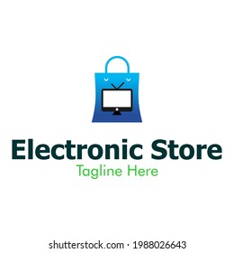 Illustration Vector Graphic of Electronic Store Logo. Perfect to use for Technology Company