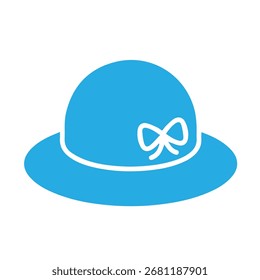 Ilustración Vector gráfico de Sombrero elegante azul Icon