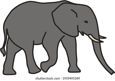 illustration vector graphic of elephant