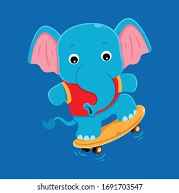 illustration vector graphic of elephant cartoon