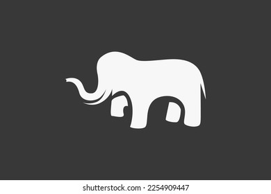 Illustration vector graphic of elephant silhouette. Good for icon or logo