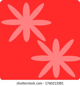 
illustration vector graphic of elliptical combination concept design with red background