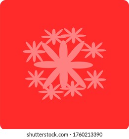 
illustration vector graphic of elliptical combination concept design with red background