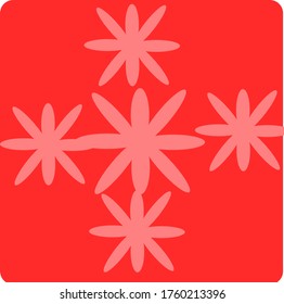 
illustration vector graphic of elliptical combination concept design with red background