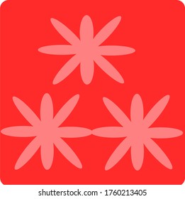 
gráfico vectorial de ilustración de diseño de combinación elíptica con fondo rojo