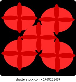 
illustration vector graphic elliptical combination sharpe concept design with black background