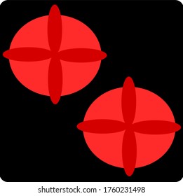 
illustration vector graphic elliptical combination sharpe concept design with black background