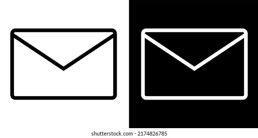 Illustration Vector Graphic of email message, mail, envelope icon. Black color
