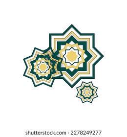 Illustration vector graphic of embossed variation ornament with shadow.style 3d design. suitable for greeting card templates, banners, pamphlets, etc. vector design templates