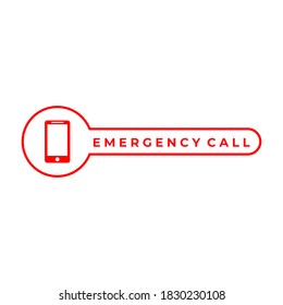 gráfico vectorial de ilustración de llamada de emergencia con diseño de teléfono