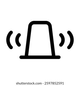 Illustration vector graphic of emergency flashers siren using outline style on a white background. Suitable for mobile apps, website projects and more.