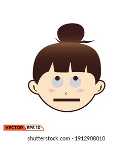  Illustration vector graphic of emotiocon stuned face