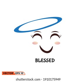 Illustration vector graphic of emotion blessed good for template