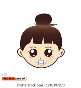 Illustration vector graphic of emotion glad, good for template