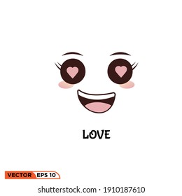 Illustration vector graphic of emotion love