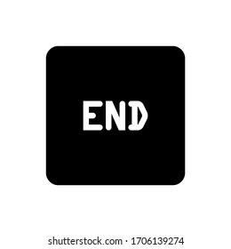 Illustration vector graphic of end button icon