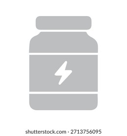 Illustration vector graphic of Energy supplement jar icon