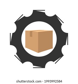 Illustration Vector Graphic of Engine Part Package Logo. Perfect to use for Technology Company