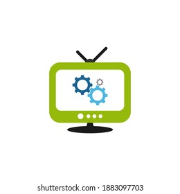 Illustration Vektorgrafik des technischen Fernsehens. Perfekt für Technologieunternehmen