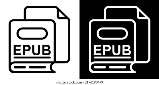 Illustration Vector Graphic of epub file, book read, reader icon