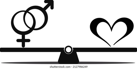 Gráfico vectorial de ilustración de igualdad y amor