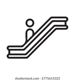 Illustration vector graphic of Escalator icon