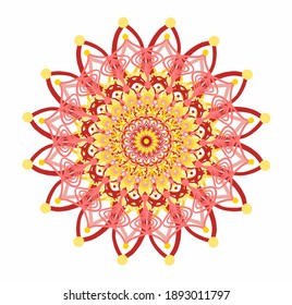 ilustración vectorial gráfico de arte vectorial de mandala étnica - patrón sin fisuras, con forma de doodle floral dibujada a mano adornado en colores brillantes. apto para cubiertas, tejidos y motivos de cerámica, impreso en ropa.