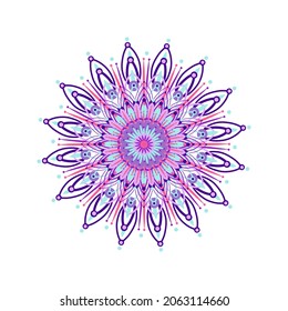 illustration vector graphic of ethnic mandala vector art - seamless pattern, with hand drawn floral doodle shape ornament in bright colors. fit for covers, fabric and ceramic motifs, print on clothes.