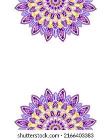 ilustración vectorial gráfico de arte vectorial de mandala étnica - patrón sin fisuras, con forma de doodle floral dibujada a mano adornado en colores brillantes. apto para cubiertas, tejidos y motivos de cerámica, impreso en ropa.