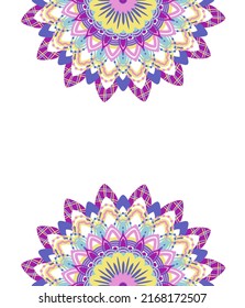 illustration vector graphic of ethnic mandala vector art - seamless pattern, with hand drawn floral doodle shape ornament in bright colors. fit for covers, fabric and ceramic motifs, print on clothes.