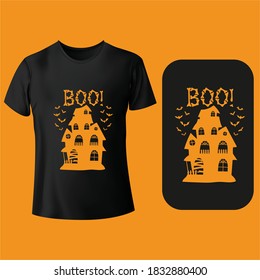 Gráfico vectorial de ilustración del personaje de la bruja malvada en el Día de Halloween con camiseta, Día de Halloween con camiseta
