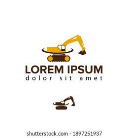 Gráfico vectorial de ilustración del logotipo de excavador. Perfecto para la empresa constructora