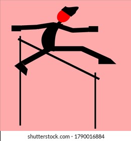 illustration vector graphic of extra mile person concept design. good for business, training, motivation, leadership, spirit, marketing sales and many more