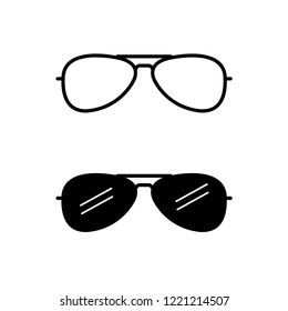 Illustration vector graphic  of eye glasses icon. Good for sale , store, web etc. 