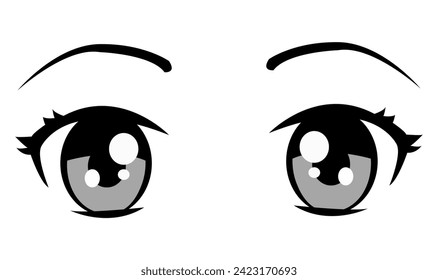 illustration vector graphic of eye, perfect for animation design, carton, anime, people, faces, etc.