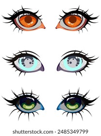 illustration vector graphic of eye, perfect for animation design