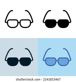 Illustration vector graphic of Eyeglasses Icon. Perfect for user interface, new application, etc