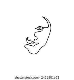 Illustration Vektor grafische Fläche abstrakt eine Linie Zeichnung.