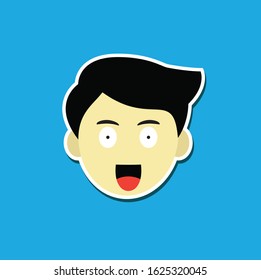 Illustration vector graphic of face crazy cartoon expressions