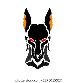 Illustration vector graphic of face dog design