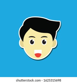 Illustration vector graphic of face happy cartoon expressions